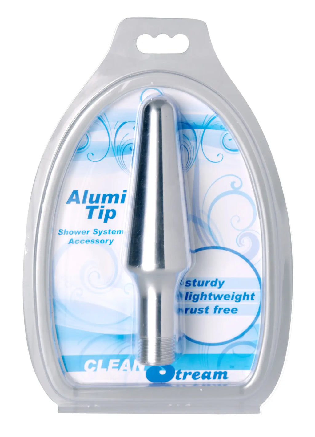 Silver aluminum shower tip for cleanstream alumitip enema nozzle tip designed for effective cleansing