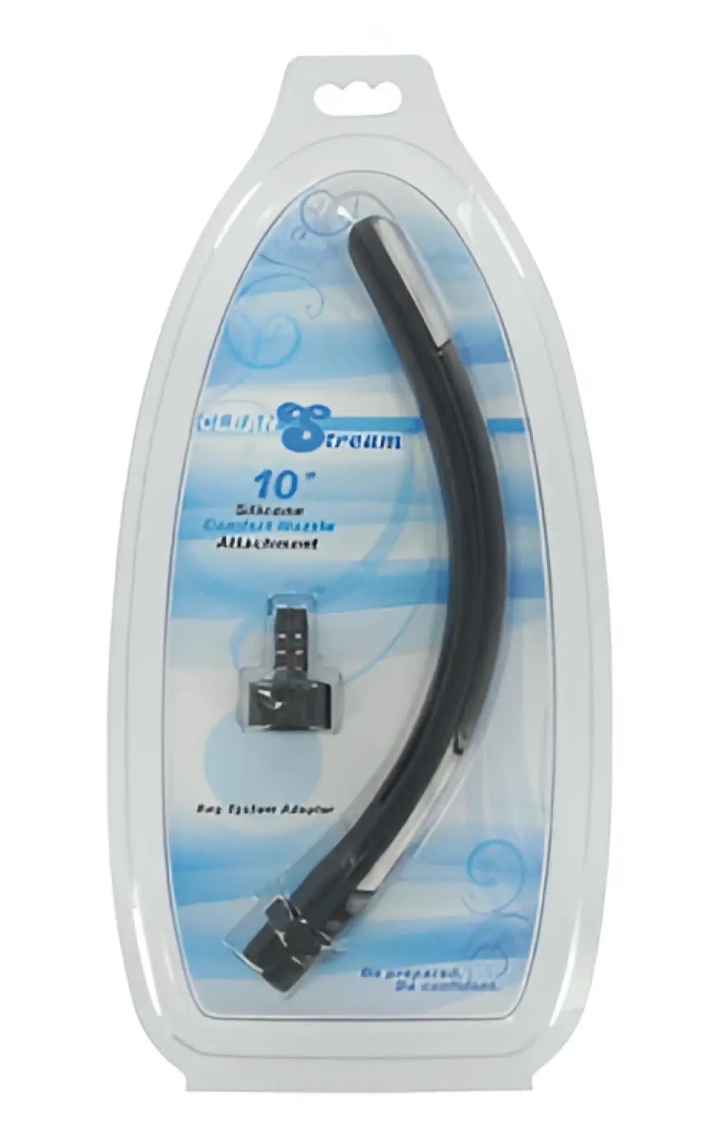 Black silicone 10-inch flexible attachment for cleanstream comfort nozzle dog harness system use