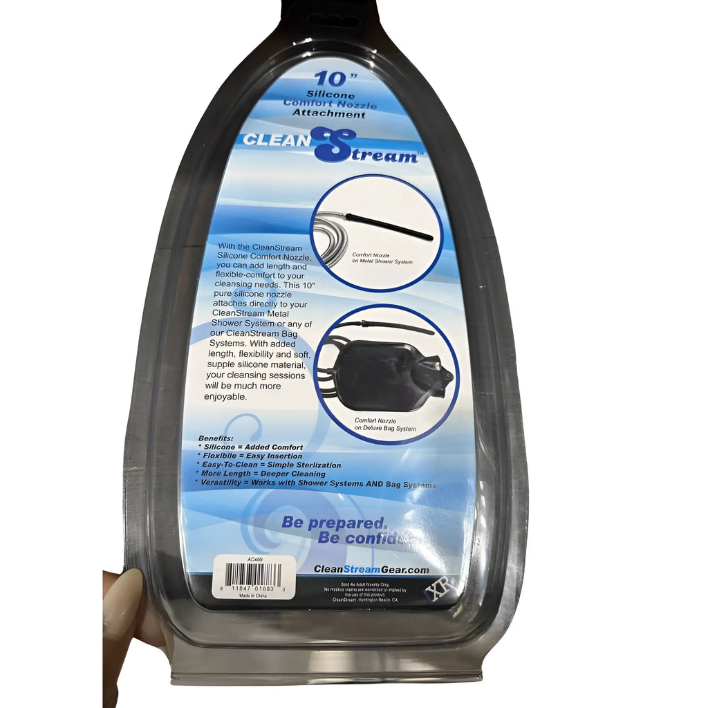 Black silicone comfort nozzle tip for cleanstream shower systems designed for enhanced comfort and durability