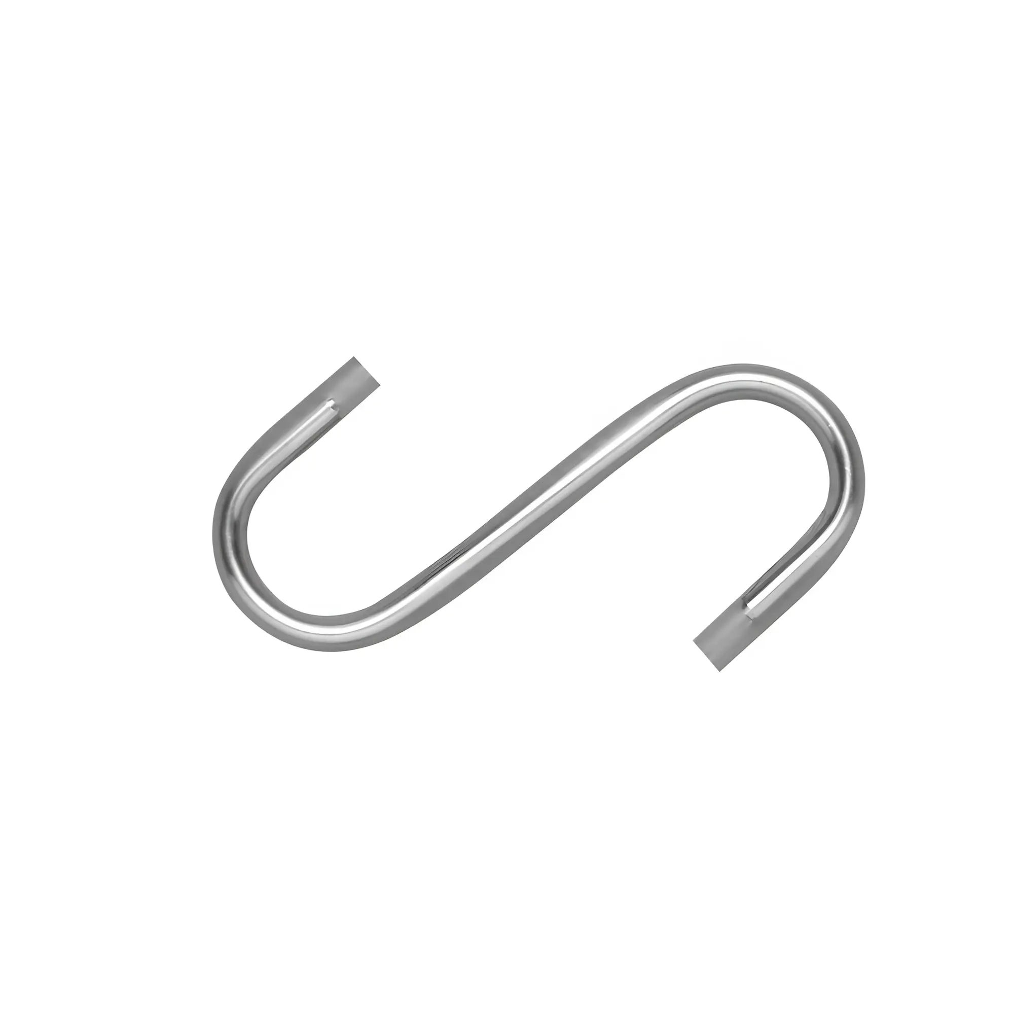 Shiny silver metal s-shaped hook from cleanstream deluxe shower enema bag and nozzle kit accessory