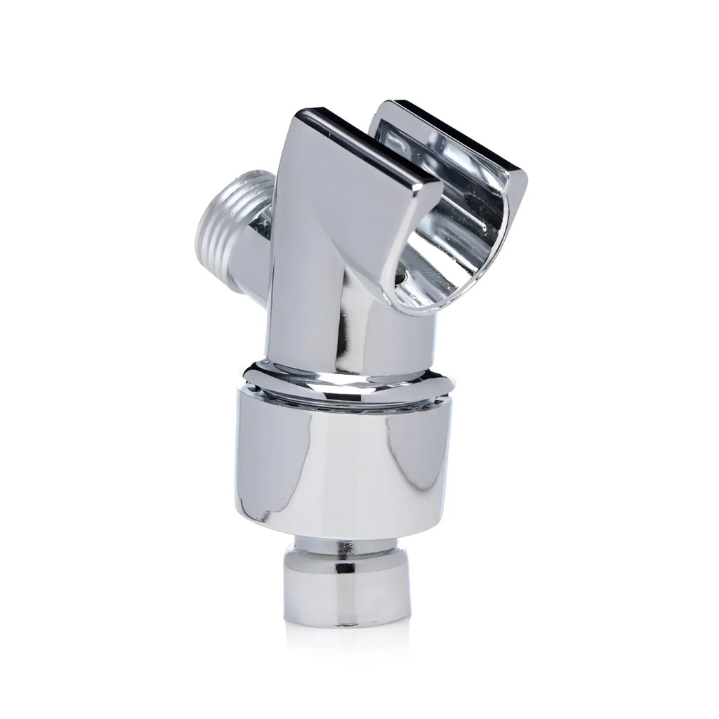 Cleanstream discreet shower enema set with chrome finished angular shower arm and integrated curved handheld bracket