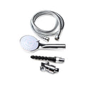 Cleanstream discreet shower enema set chrome handheld showerhead with circular face multiple spray nozzles and control knob