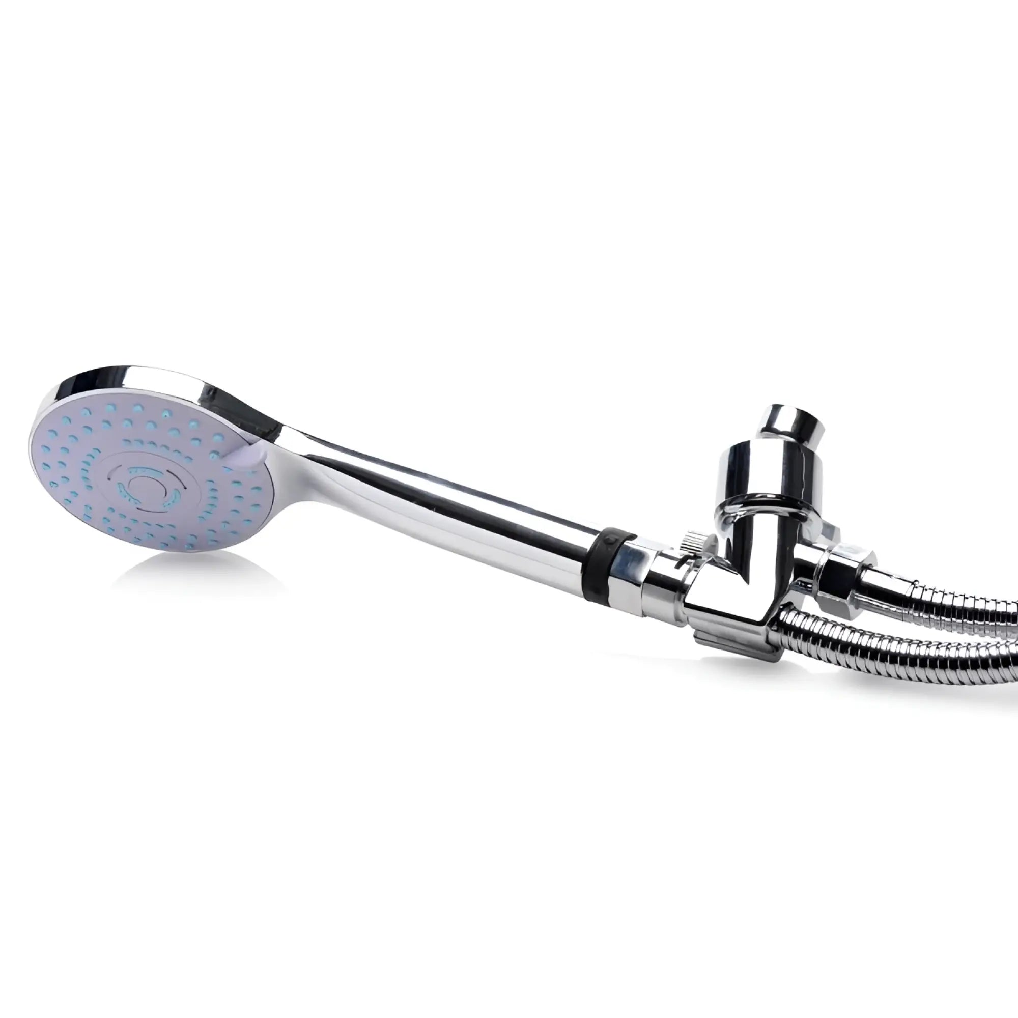 Cleanstream discreet shower enema set handheld showerhead with chrome finish circular face multiple spray nozzles flexible hose