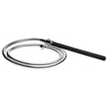 Silver metallic flexible hose with black handle and connectors for cleanstream ez-flow silicone shower enema set