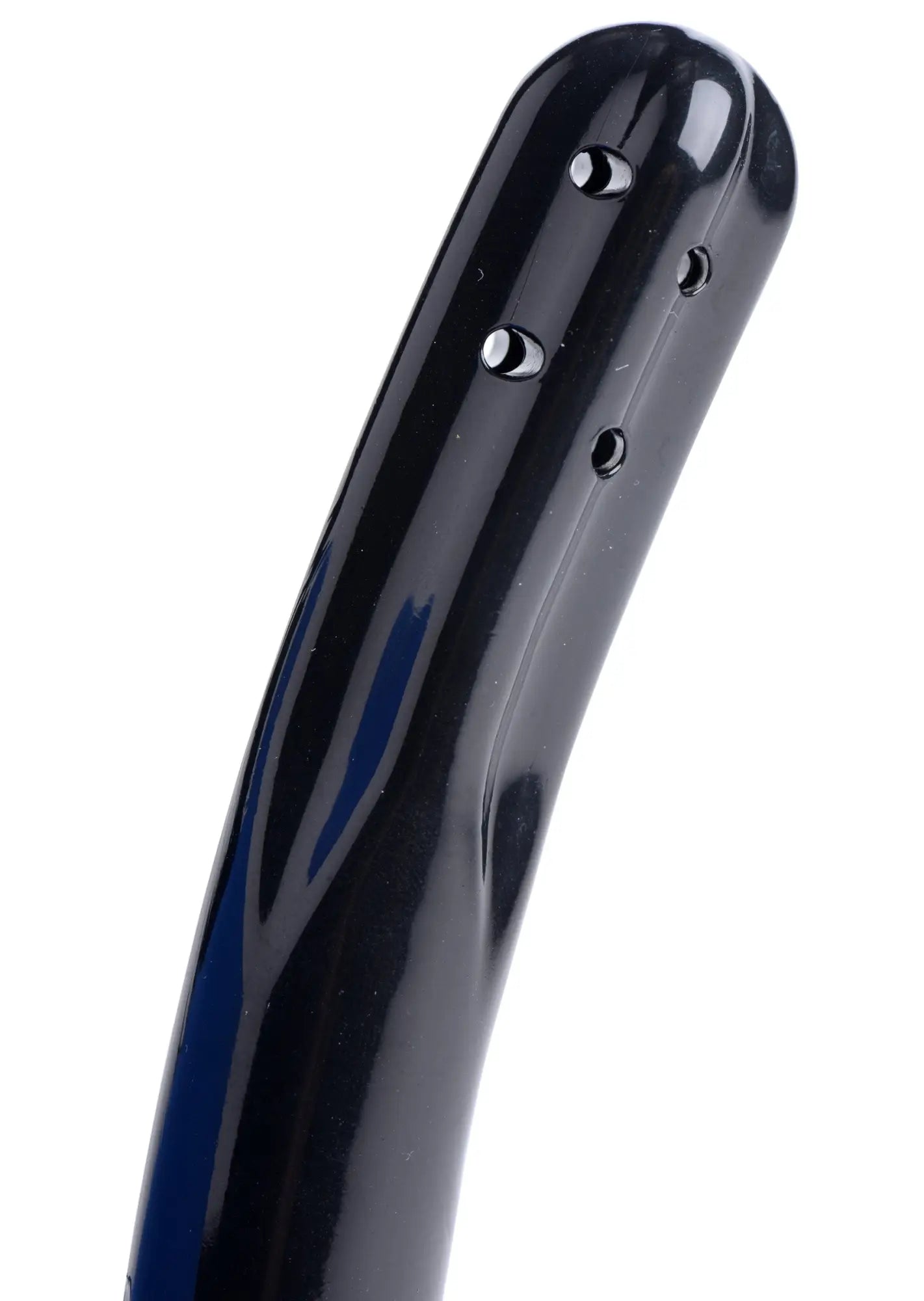 Cleanstream premium one way valve enema bulb black glossy snorkel with blue reflective accents and ventilation holes