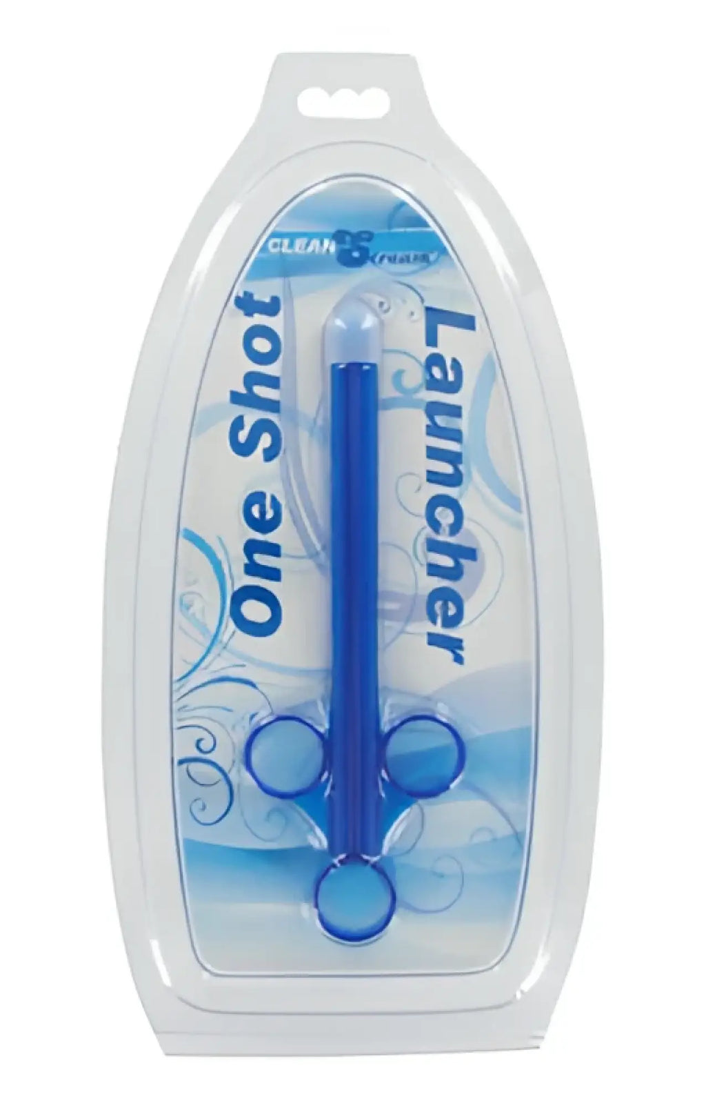 Cleanstream one shot launcher blue plastic single use launcher in clear packaging for easy application