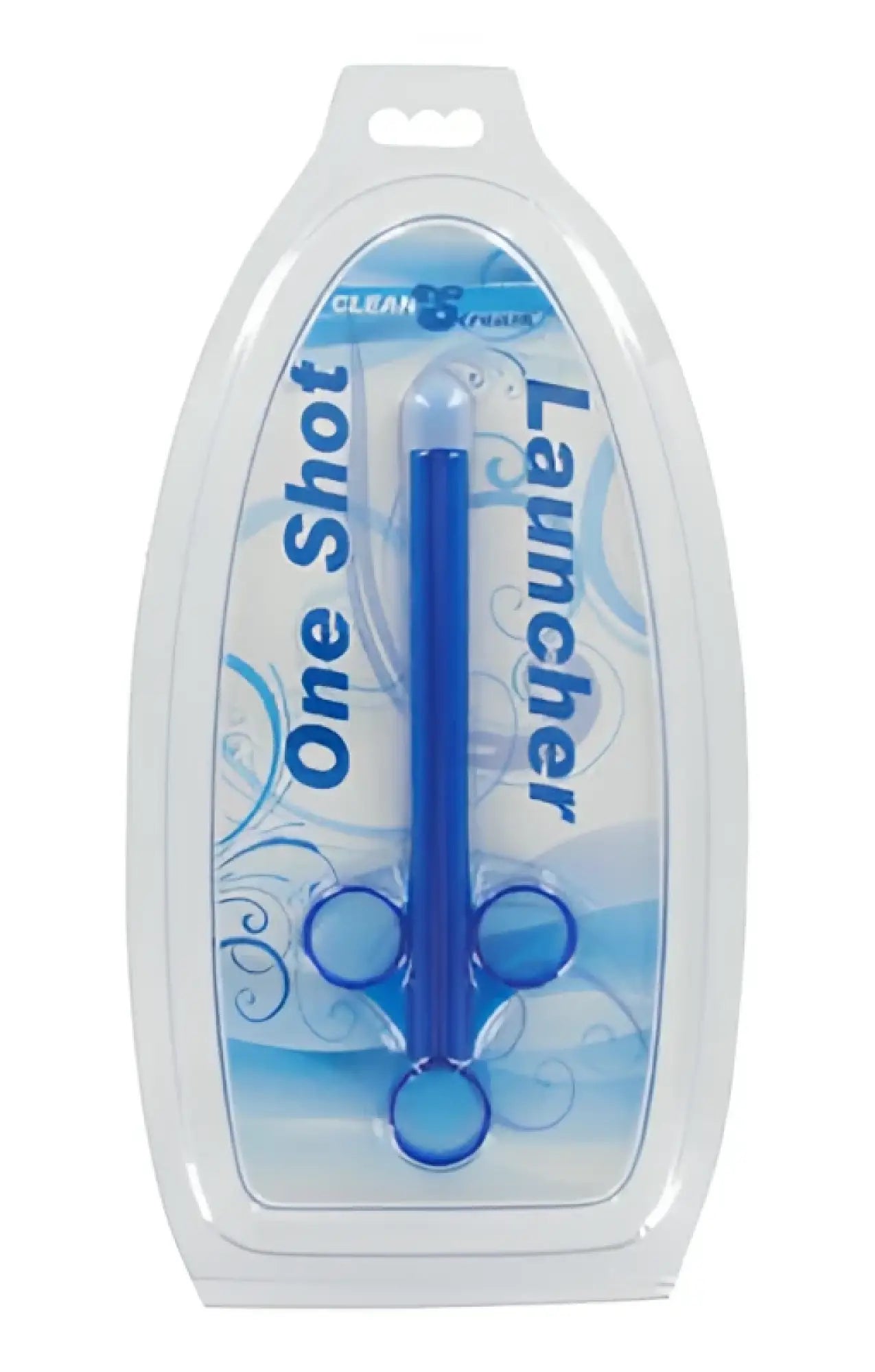 Cleanstream one shot launcher blue plastic single use launcher in clear packaging for easy application