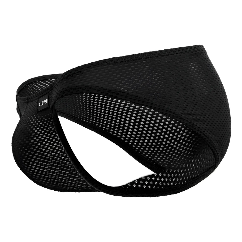 Clever 0535-1 kroma bikini in black mesh with sleek form-fitting design and reinforced seams for athletic support