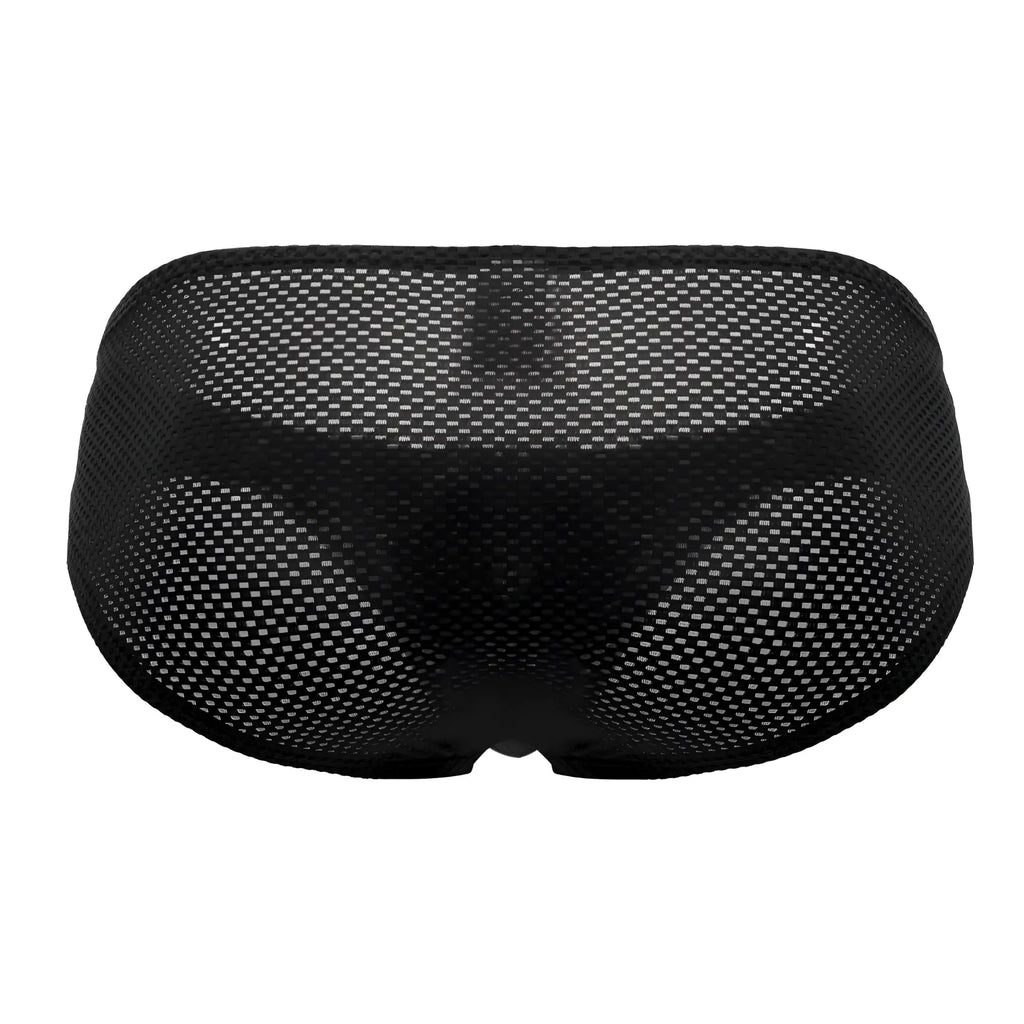 Black clever 0535-1 kroma bikini briefs with breathable perforated mesh design for comfort and style