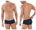 Black clever 0872 latin trunks men’s briefs with snug fit and small logo on waistband in black color