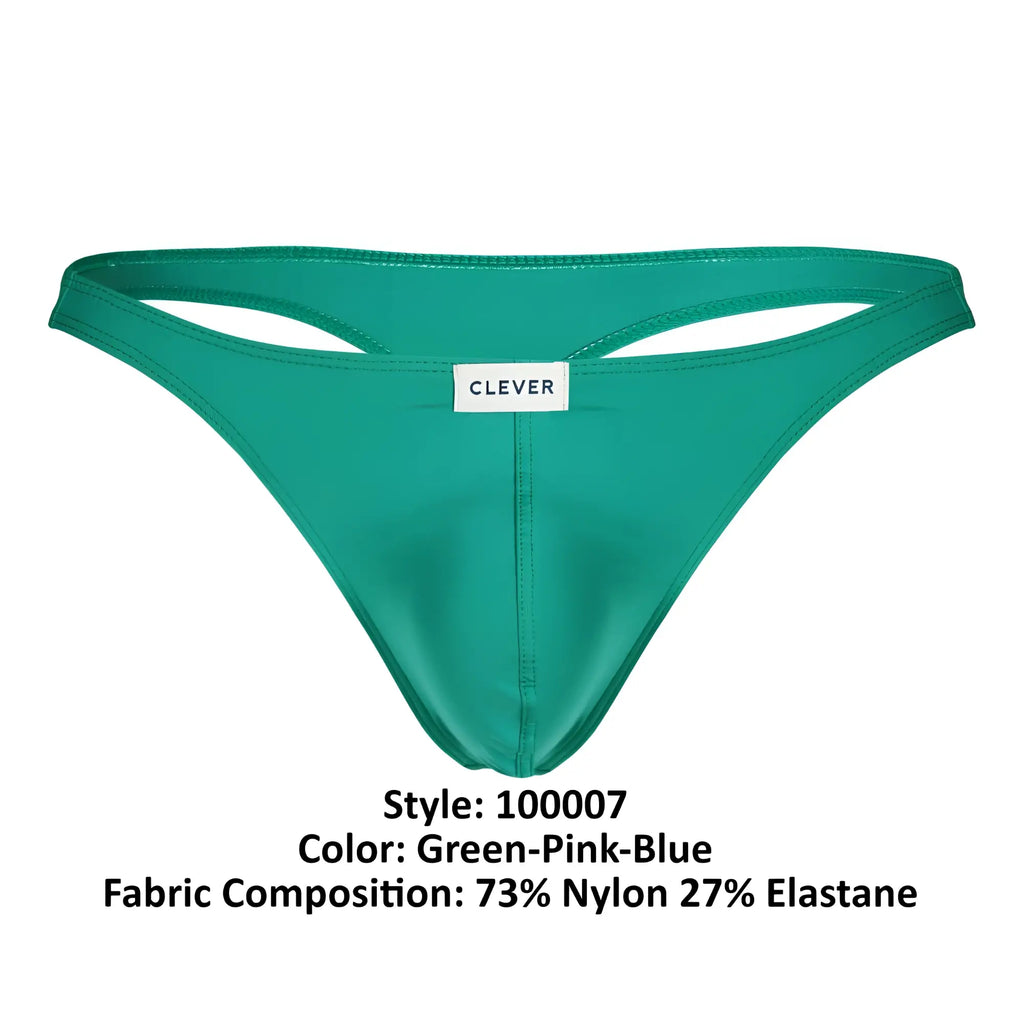 Emerald green clever 100007 thong with sleek form-fitting design and subtle seam detailing in australian latin 3pk set