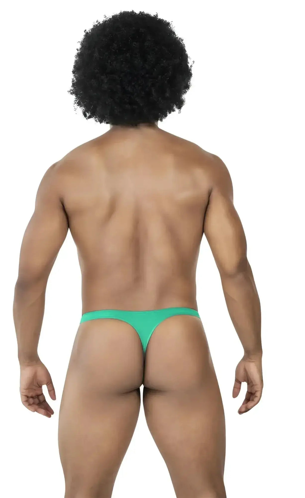 A vibrant teal clever 100007 thong made of smooth stretchy fabric from the australian latin thongs 3pk set