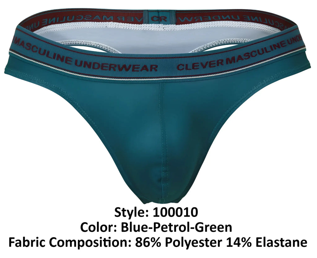 Teal blue petrol green men’s briefs with branded elastic waistband clever masculine underwear in 3pk australian latin thongs