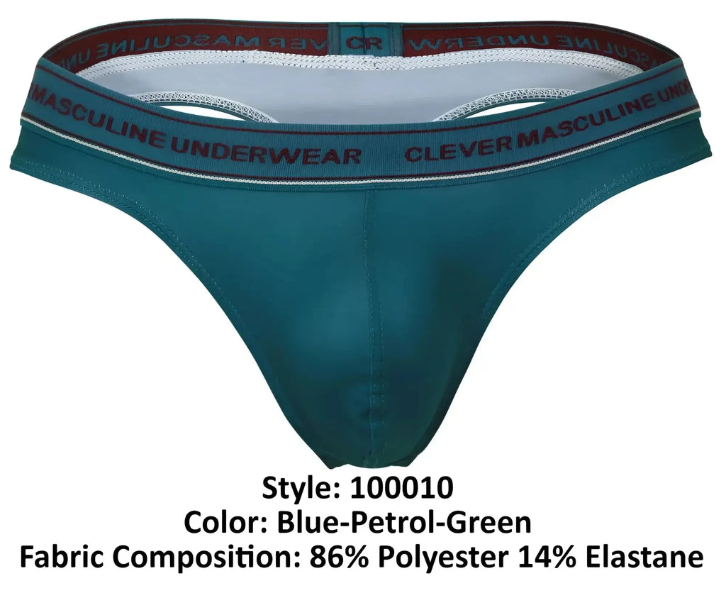 Teal blue petrol green men’s briefs with branded elastic waistband clever masculine underwear in 3pk australian latin thongs