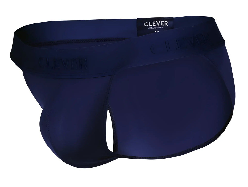 Navy blue clever 1627 deseo bikini briefs with smooth form fitting design and subtle embossed waistband branding