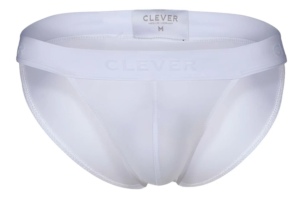 White men’s briefs clever 1627 deseo bikini in soft seamless fabric with subtle clever branding on the waistband