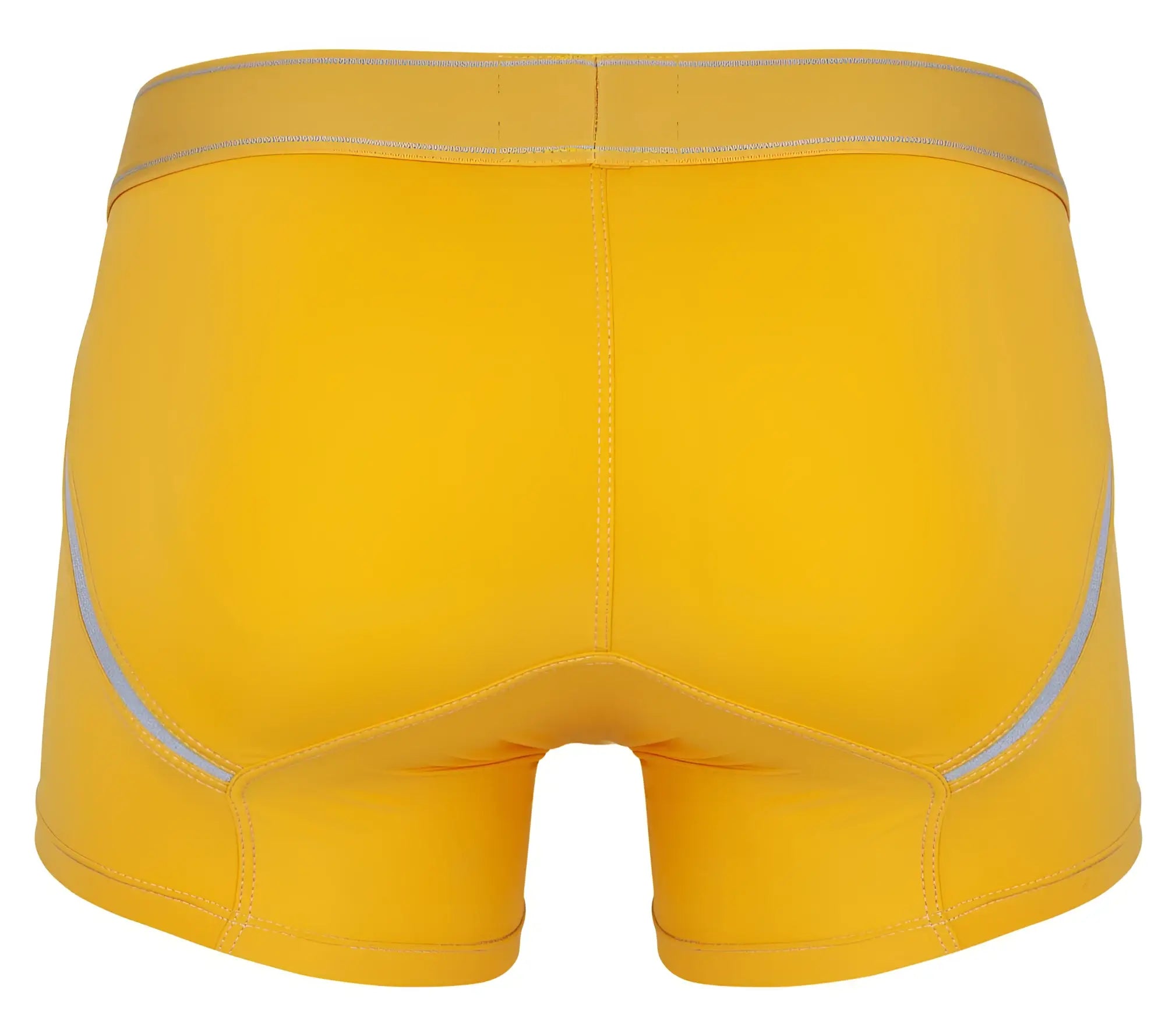 Clever 1658 imagination boxer briefs in bright yellow with silver reflective stripes for athletic performance