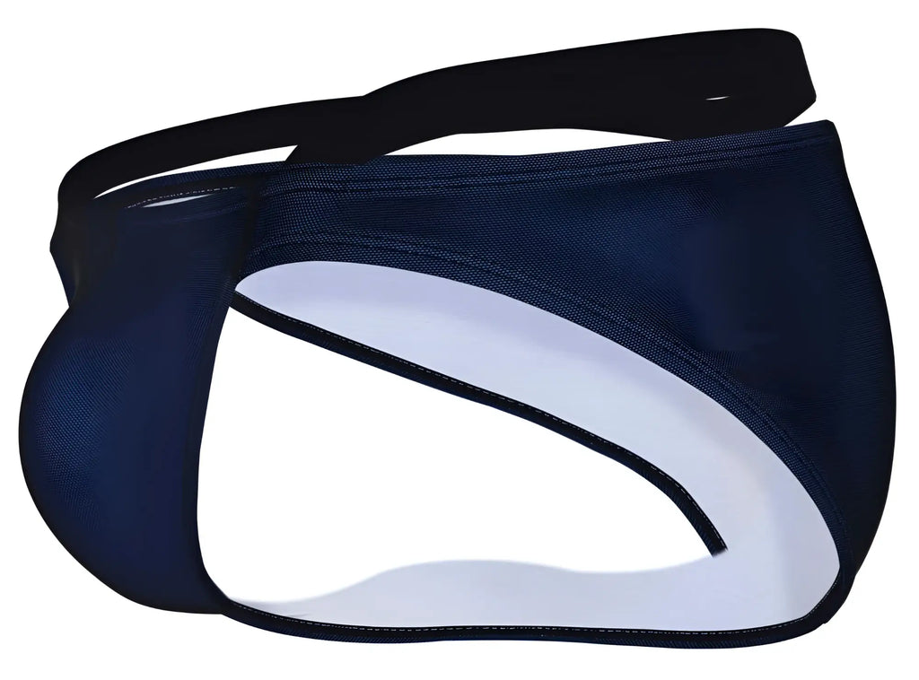 Navy blue clever 1675 eroticism bikini briefs with white mesh lining and black elastic waistband for comfortable wear