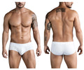 White ribbed briefs with a smooth elastic waistband in beige from clever 1733 colors collection