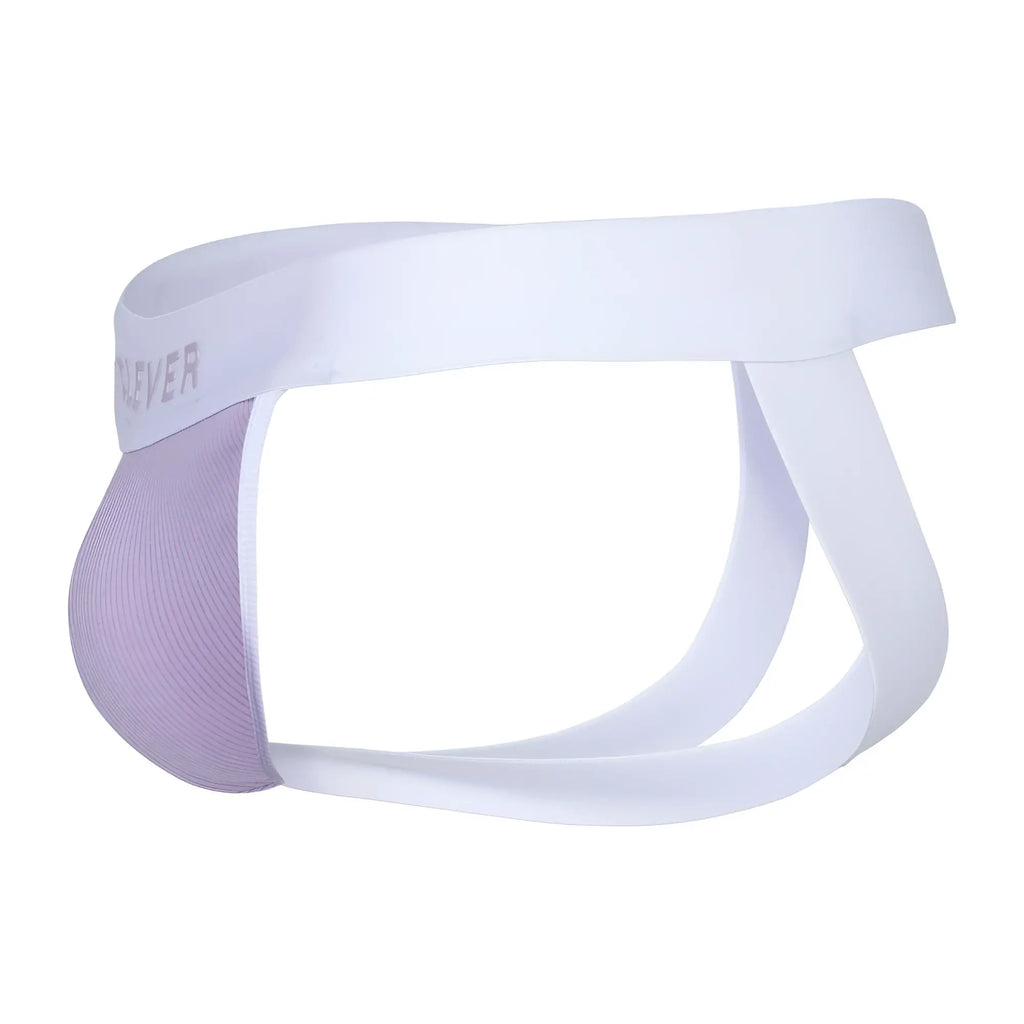 White and lavender mesh briefs with sleek modern design from clever 1734 colors jockstrap color lilac collection