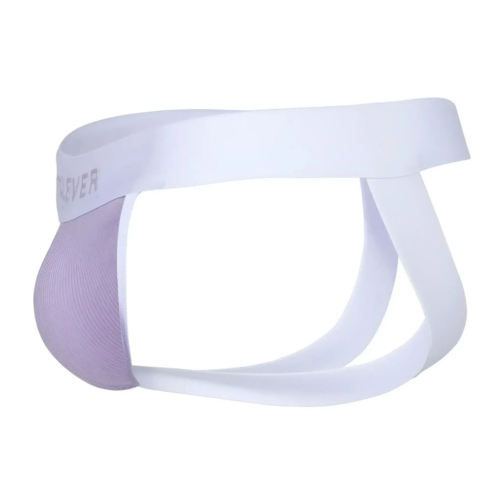 White and lavender mesh briefs with sleek modern design from clever 1734 colors jockstrap color lilac collection