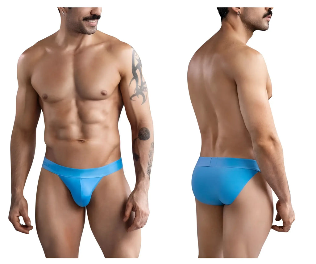 Bright blue clever 1749 eco bikini briefs with smooth stretchy fabric and contoured design for a comfortable fit