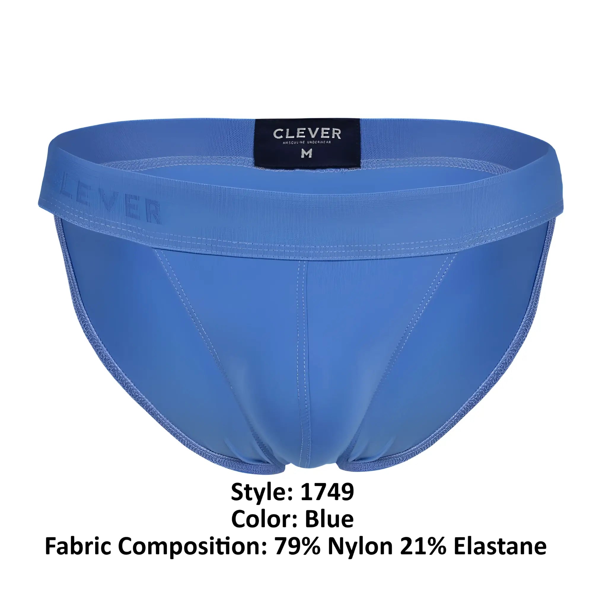 Blue clever 1749 eco bikini briefs made of 79% nylon and 21% elastane for men