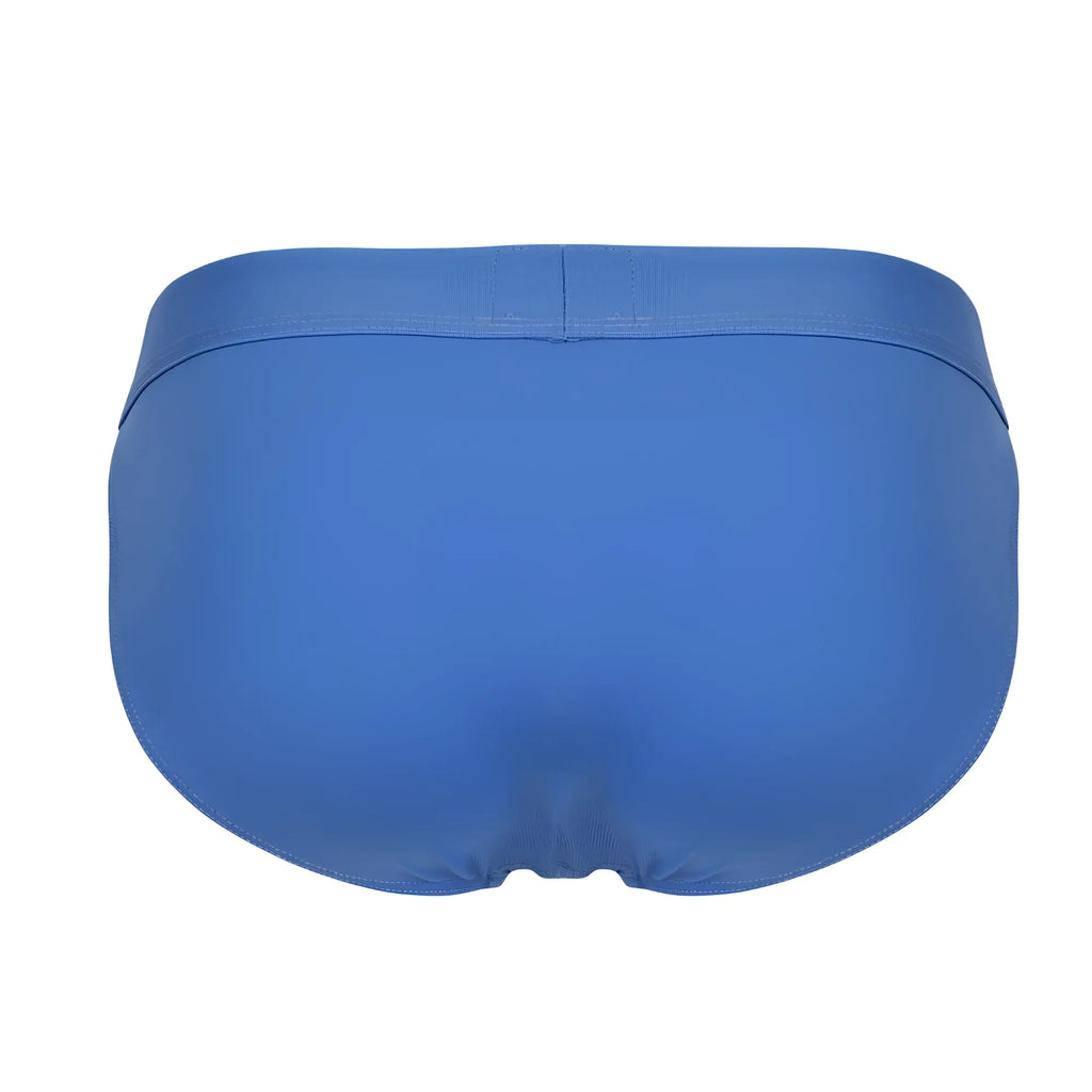Solid royal blue clever 1749 eco bikini briefs with smooth seamless fabric and clean waistband stitching