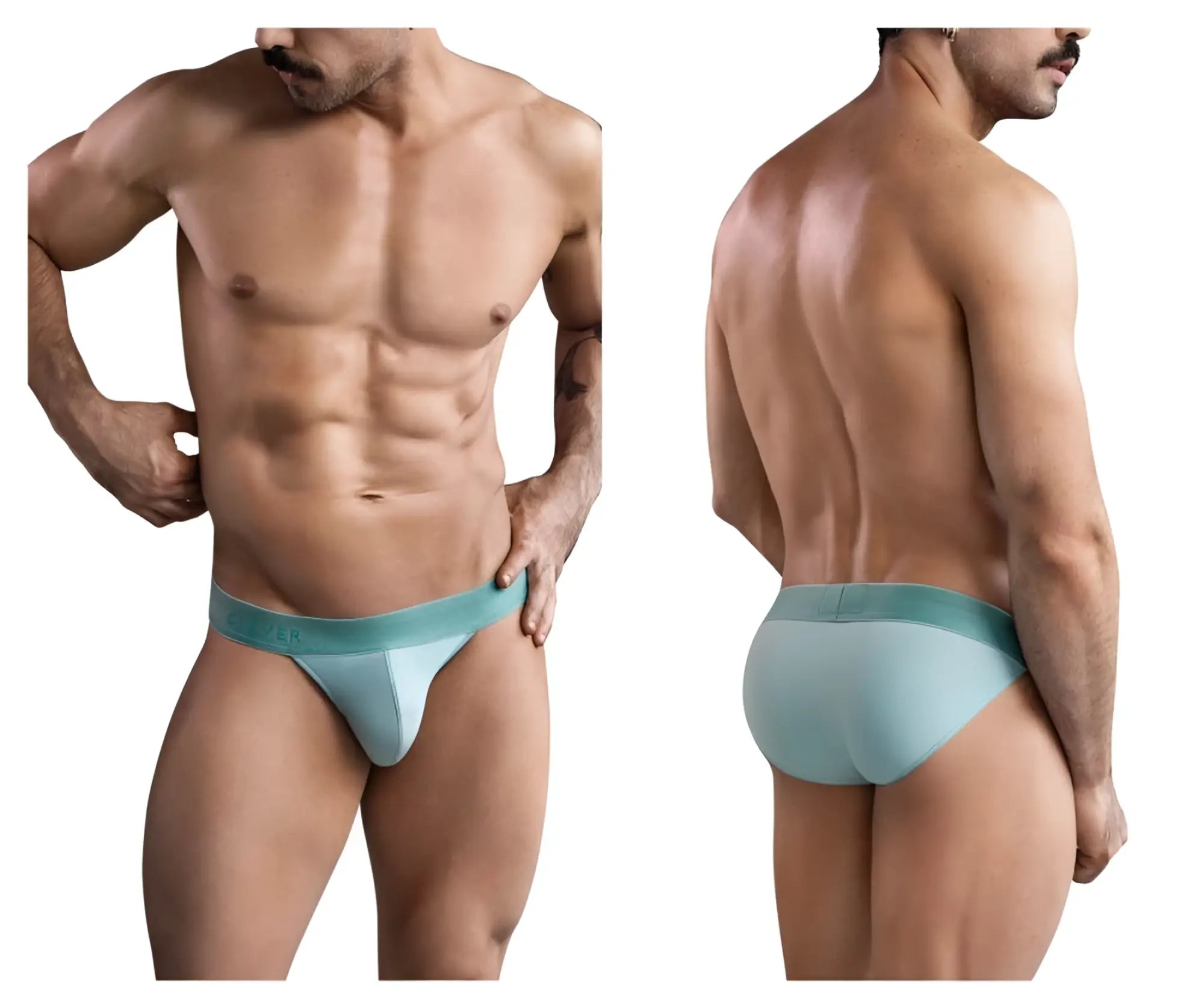Light blue clever 1749 eco bikini briefs with matching elastic waistband made from sustainable material