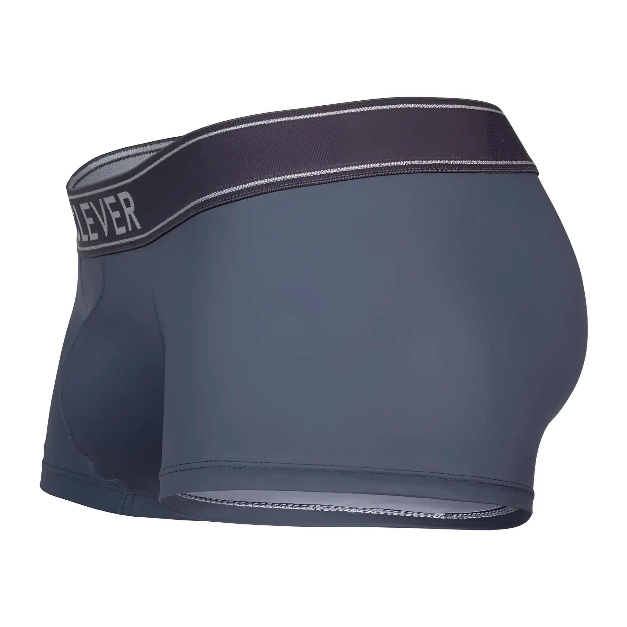 Dark gray clever 1751 craftiness trunks boxer briefs with form-fitting design and lever branded elastic waistband