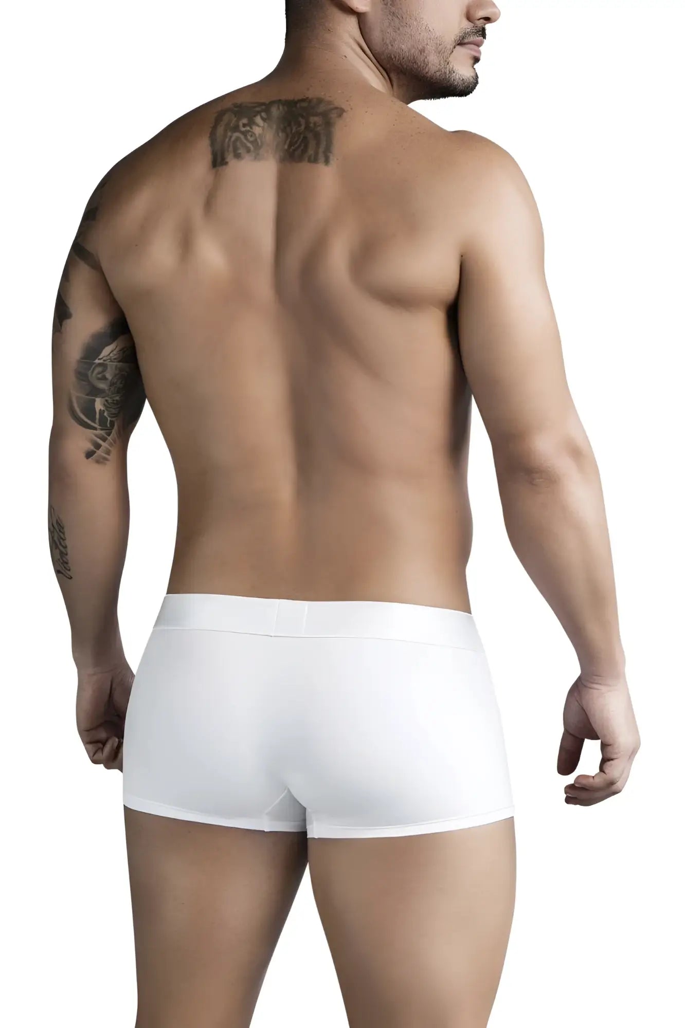 White clever 1752 victor trunks smooth form-fitting briefs designed for comfort and support