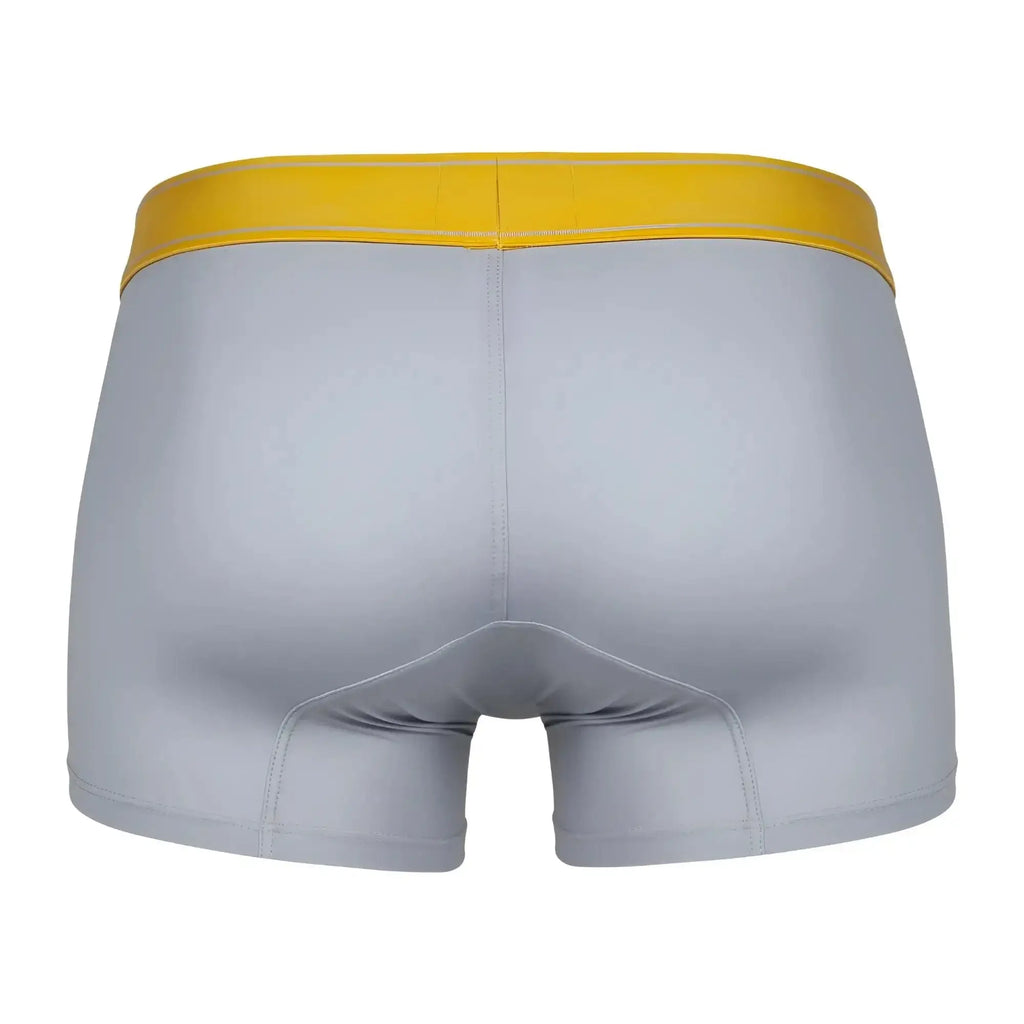 Gray boxer briefs clever 1755 diseno trunks with bright yellow waistband for comfortable everyday wear
