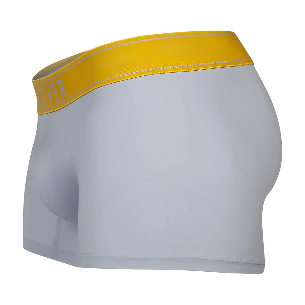 Light gray clever 1755 diseno boxer briefs with bright yellow ever waistband for comfortable everyday wear