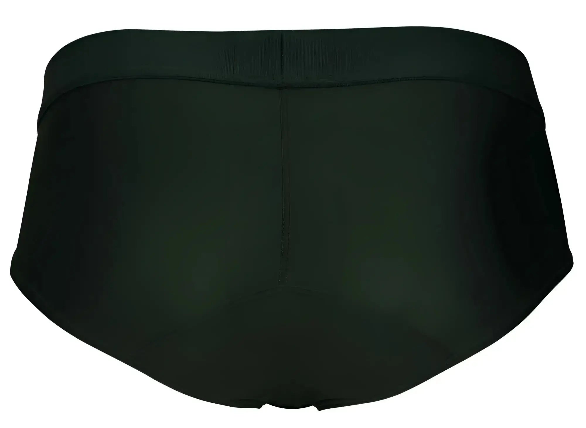 Dark green clever 1776 venecia briefs with smooth seamless fabric and contoured waistband front view