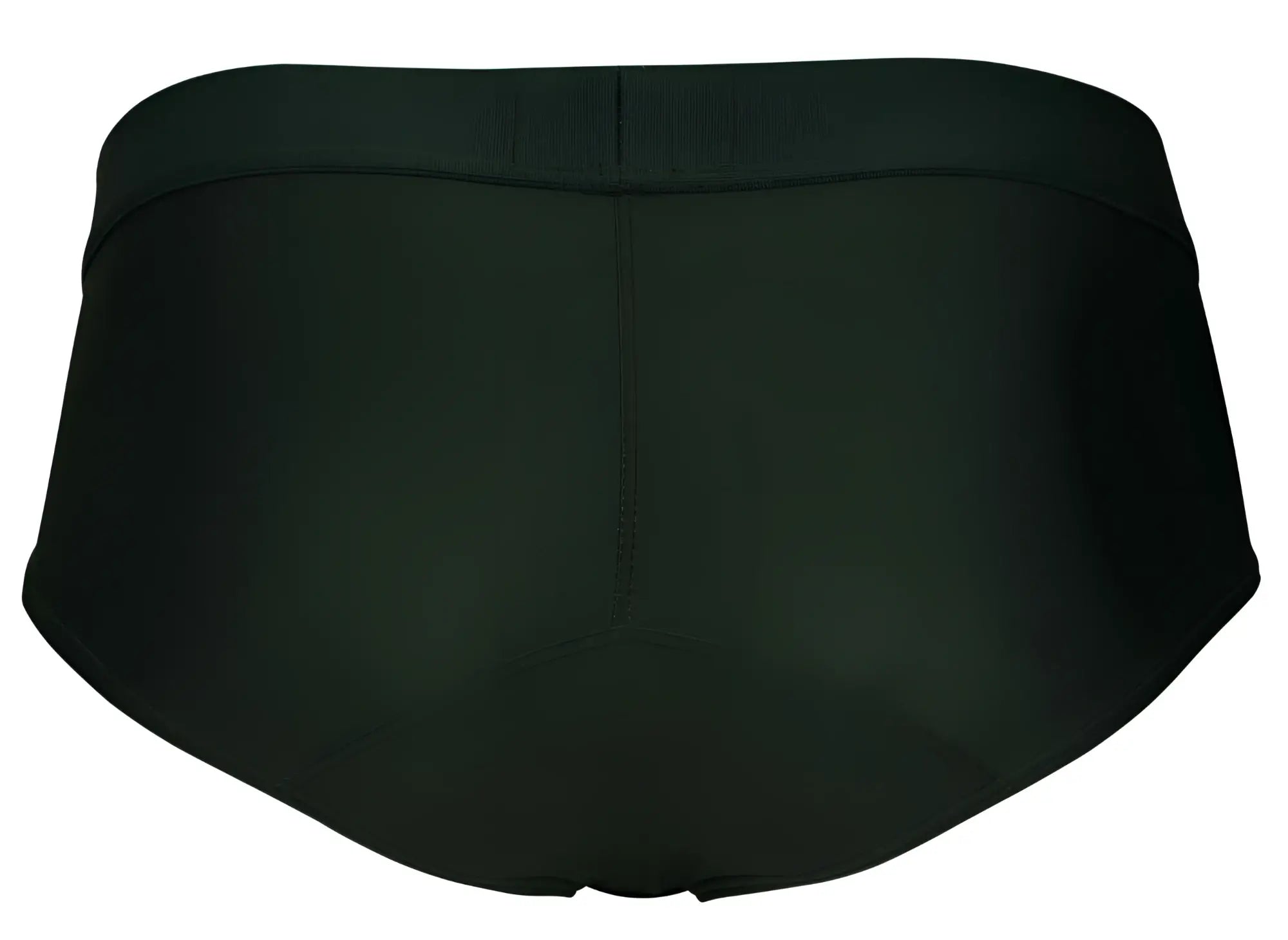 Dark green clever 1776 venecia briefs with smooth seamless fabric and contoured waistband front view