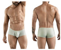 Light green form-fitting clever 1780 maya trunks men’s briefs with central pouch design in beige color