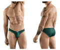 Dark green clever 1782 argovia briefs with white trim and classic brand label on waistband in form-fitting fabric