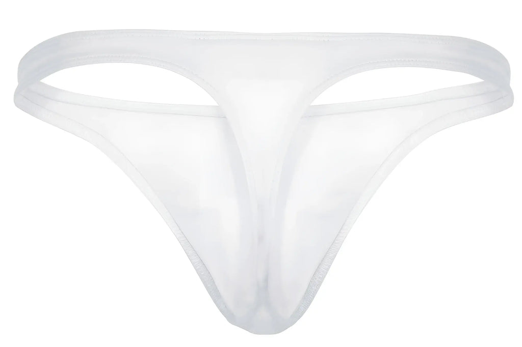 Transparent white mesh thong clever 1830 desirable thongs showing front side with sheer breathable fabric