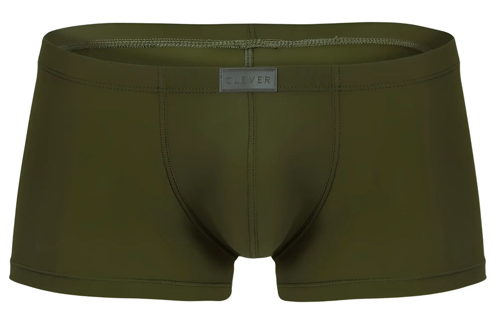 Olive green clever 1842 buenavista trunks men’s boxer briefs with sleek form-fitting design and subtle branded waistband
