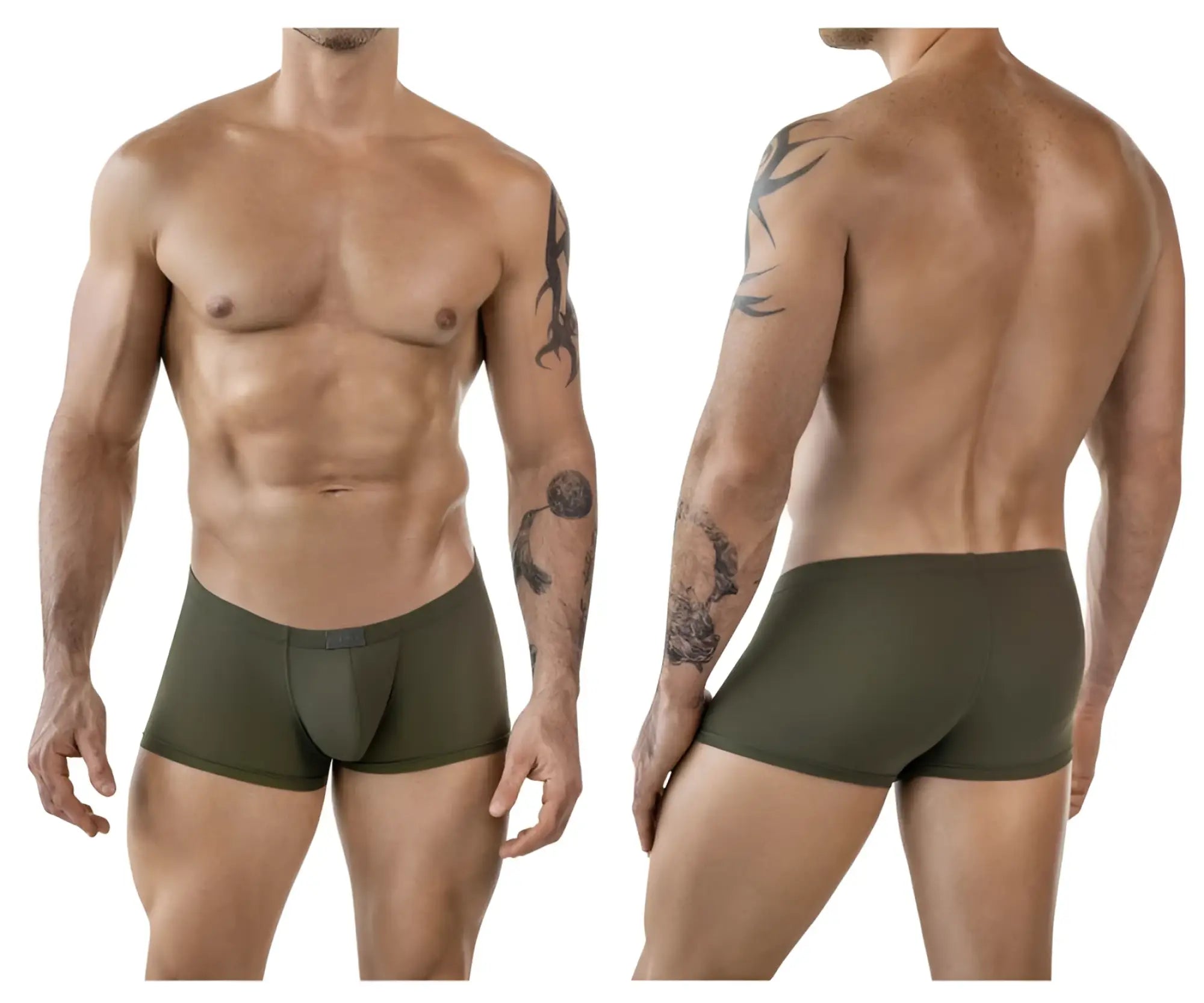 Olive green clever 1842 buenavista men’s briefs with contoured design and elastic waistband for comfortable fit