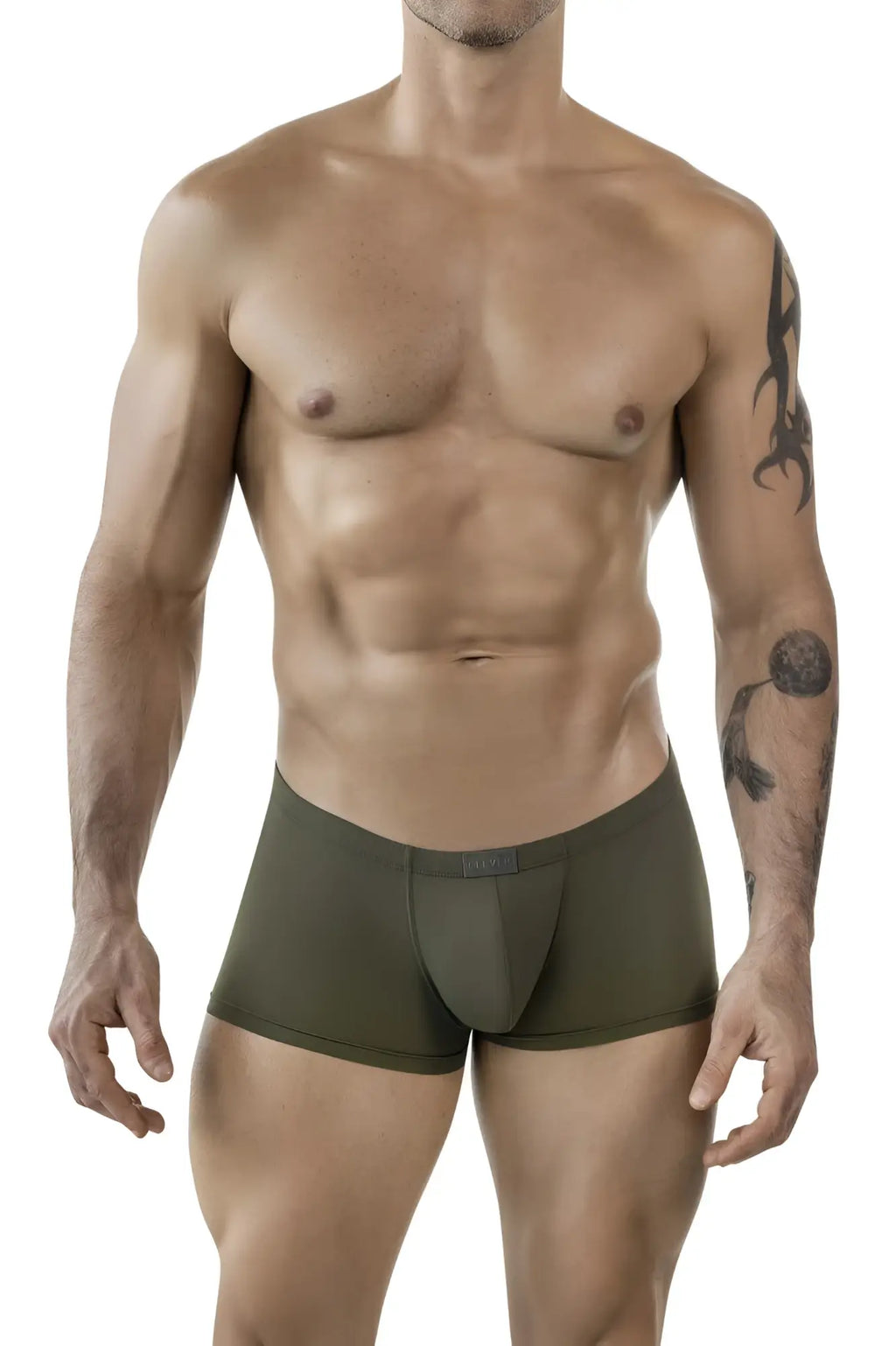 Olive green clever 1842 buenavista trunks men’s briefs with contoured design and elastic waistband