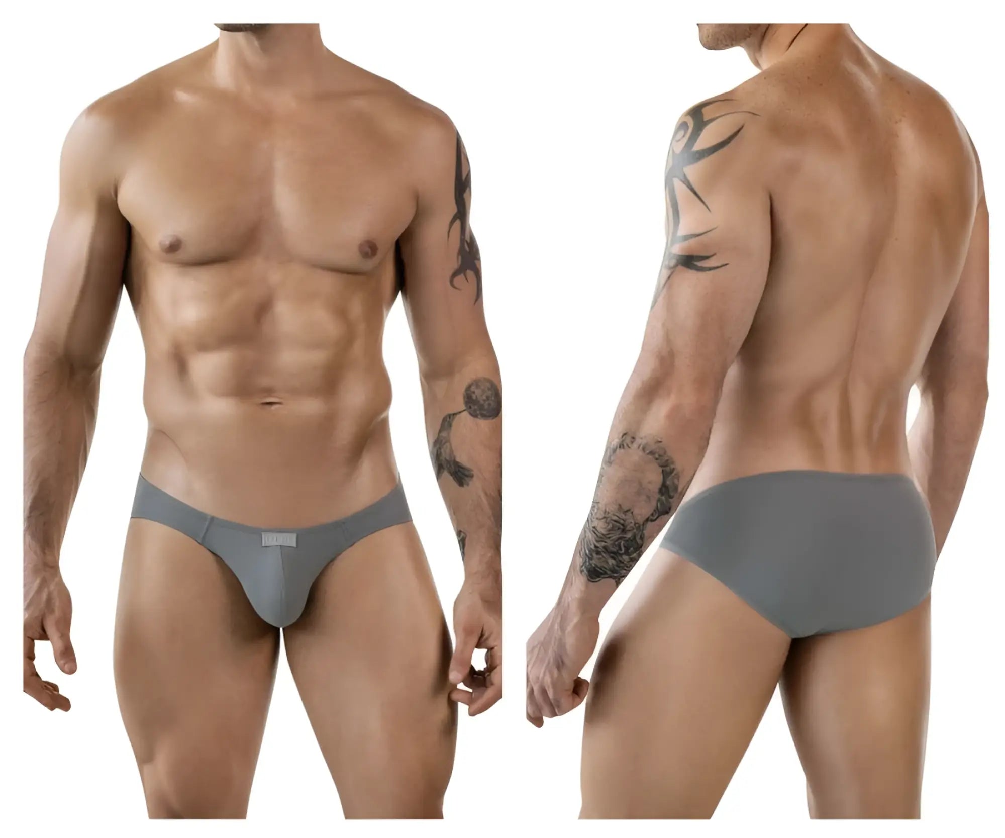 Gray clever 1843 buenavista bikini briefs with smooth form fitting design ideal for athletic use