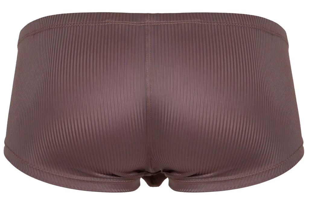 Brown ribbed cotton briefs with a smooth slightly shiny finish and neatly stitched seams from Clever 1844 Aura trunks