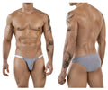 Gray textured briefs with white trim from clever 1846 mantra bikini color gray for comfortable everyday wear