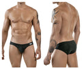 Clever 1853 laberin bikini briefs in black with subtle geometric pattern and small white brand tag on waistband