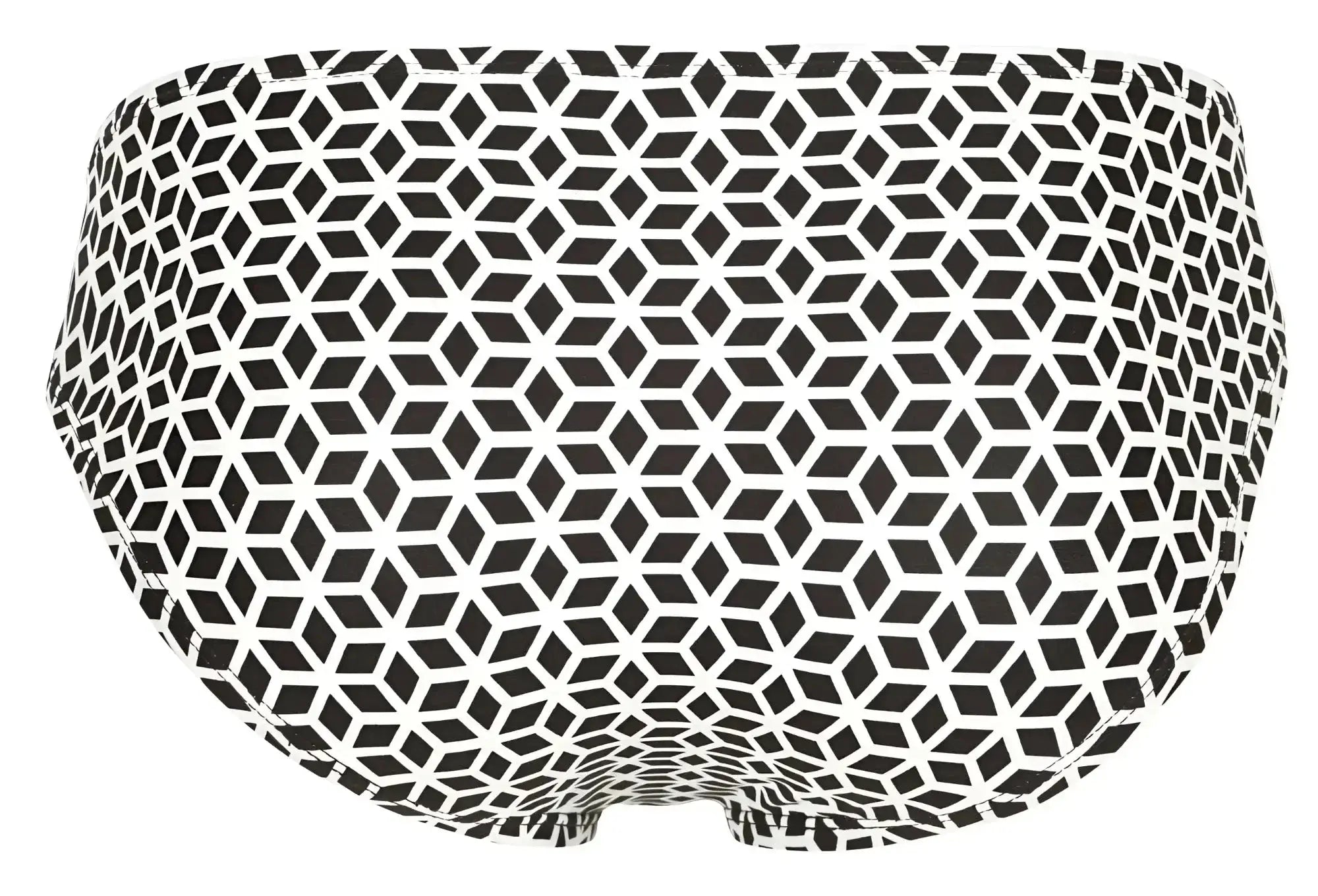 Black and white geometric patterned swim trunks clever 1857 cuadricula bikini color white for beachwear