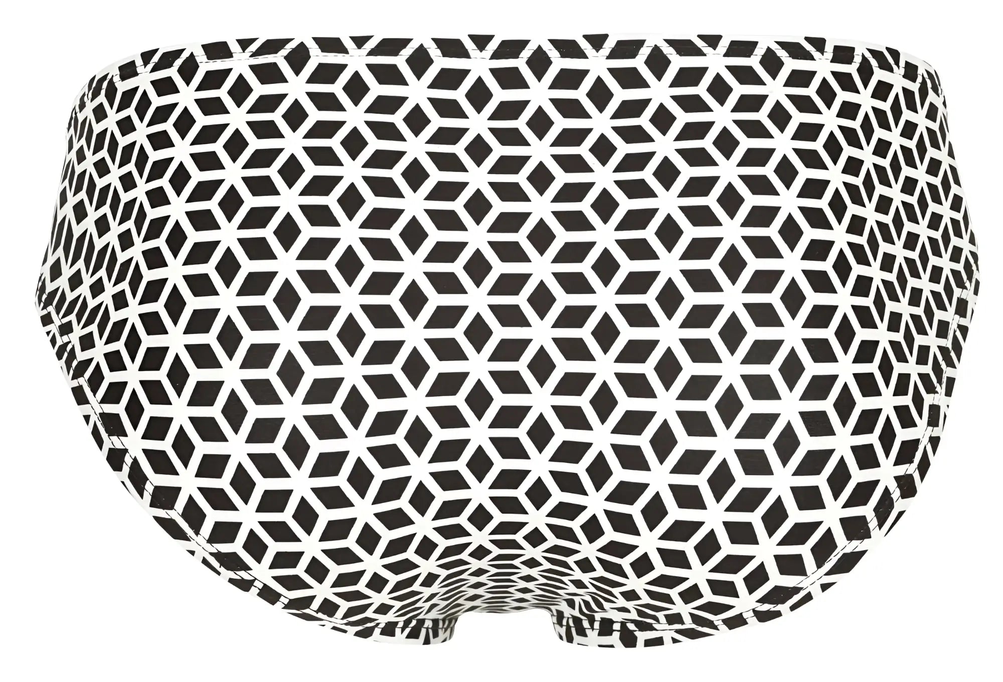 Black and white geometric patterned swim trunks clever 1857 cuadricula bikini color white for beachwear
