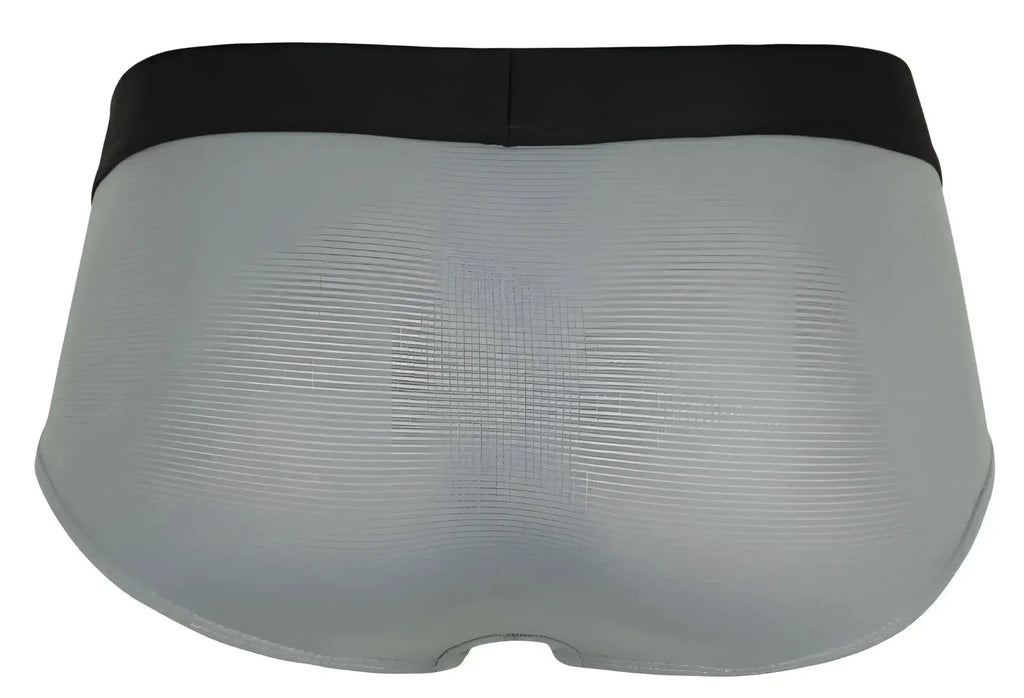 Gray textured briefs with a black elastic waistband from clever 1862 oneal briefs color gray collection