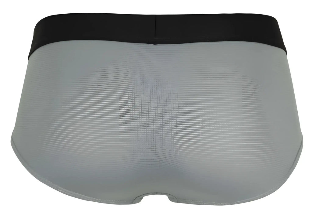 Gray textured briefs with a black elastic waistband from clever 1862 oneal briefs color gray collection