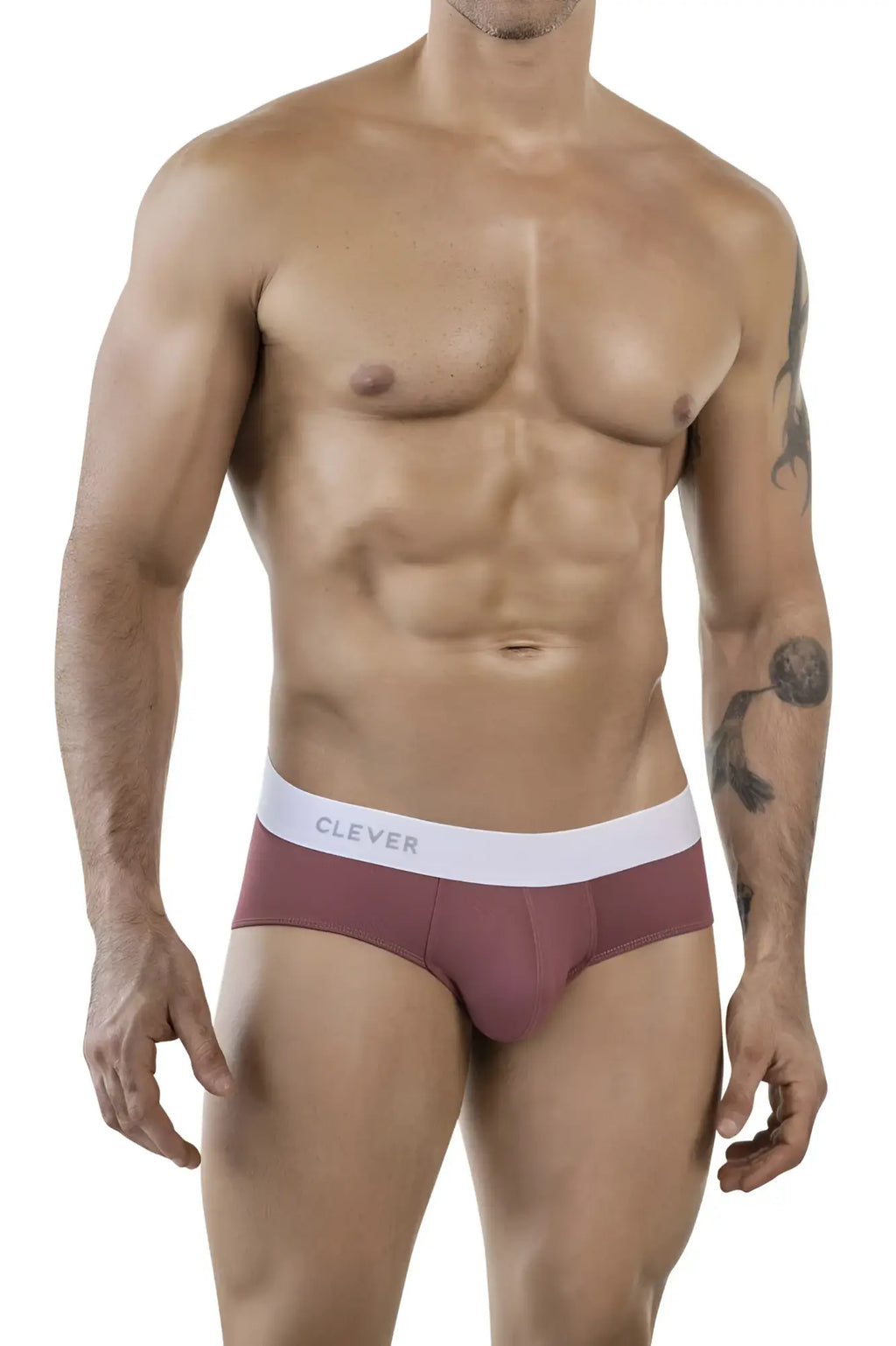 Clever 1863 lecler grape briefs in maroon and white with clean modern design for comfortable daily wear